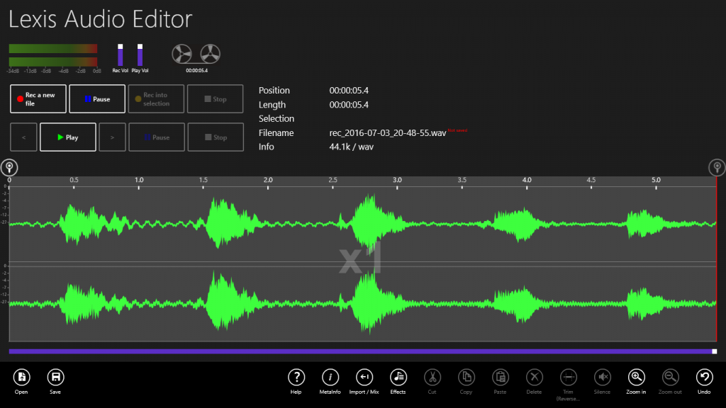 Normalize Windows Lexis Audio Editor