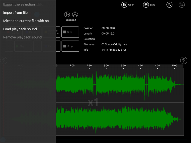 Append or insert an other audio file iOS Lexis Audio Editor
